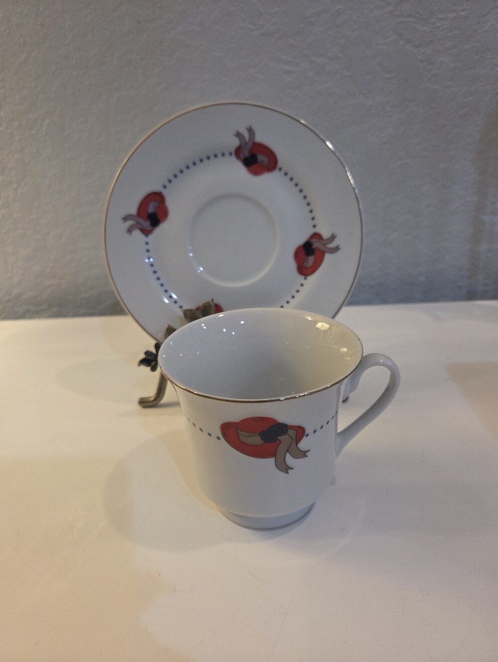 Red Hat Society Cup And Saucer By Darice Inc.